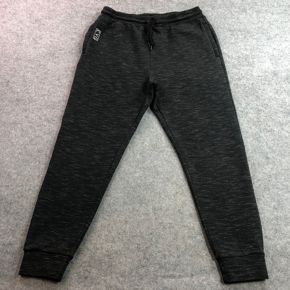 CVG Womens Joggers L Charcoal Rest Day Sweatpants High Rise Drawstring Cotton